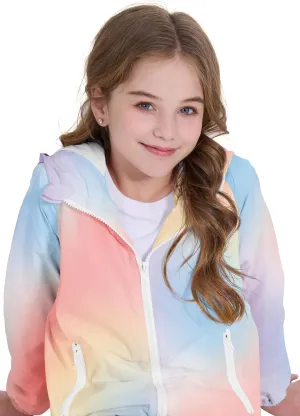 Zando Girls Rain Jacket Lightweight Waterproof Hooded Jackets Girls' Outerwear Jackets & Coats for Girls 4-10Y